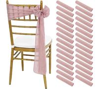 IRFHDCX Genérico Chair Bow Sash 50-100 Uds. Fajas for sillas for Cubiertas de Boda Cintas Lazo estopilla for Ceremonia Nupcial 7x98 Pulgadas(Pink,20pcs)