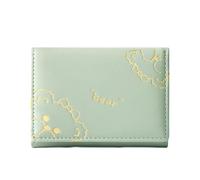 IRFHDCX Monedero Mujer Monedero pequeño Corto, Cartera con Tres Pliegues, Tarjetero, Monedero, for Mujer, Estudiante, niña, Tarjeta de crédito, Carteras Oso(Green)