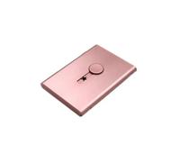 IRFHDCX Porta Tarjetas De Visita Creative Hand Push Type Business Card Case Ultra Thin Frosted Storage Box Aluminum Metal Holder Home Office(Rose Gold)
