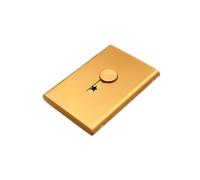 IRFHDCX Porta Tarjetas De Visita Creative Hand Push Type Business Card Case Ultra Thin Frosted Storage Box Aluminum Metal Holder Home Office(Gold)
