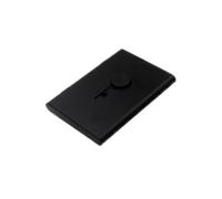 IRFHDCX Porta Tarjetas De Visita Creative Hand Push Type Business Card Case Ultra Thin Frosted Storage Box Aluminum Metal Holder Home Office(Black)