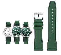 IRFKR Correa de goma para reloj IWC Fluoro, correa de liberación rápida para piloto AMG Petronas F1 Team, pulsera deportiva resistente al agua, correa de reloj de 20mm, 21mm y 22mm(Army green-silver A