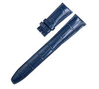 IRFKR Correa de reloj de cuero Cuero de vaca Real para relojes de piloto de la familia IWC Portugieser Porotfino, correa de reloj de 20mm, 21mm y 22mm, hebilla plegable(Blue,20mm)