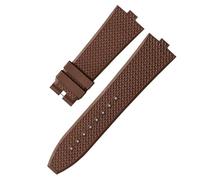 IRFKR Correa de reloj de goma con flúor FKM para personas mayores, correa de reloj para vacheron Constantin 4500V 5500V 7900, correa de reloj vc con boca convexa de 7mm(Brown no bukle)