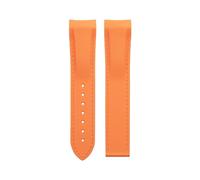 IRFKR Correa de reloj de goma Flexible y suave para Omega Speedmaster Moonwatch Seamaster 300 AT150 PLANET OCEAN 600, pulsera de 20/21/22mm sin hebilla(Orange Orange,20mm)