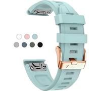 IRFKR Correa de reloj de repuesto de 20 mm para Garmin Fenix 5S/5S Plus/6S/7S/Instinct 2S/D2, correa de silicona suave de ajuste rápido con hebilla de oro rosa, accesorio de pulsera transpirable e