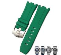 IRFKR Correa de reloj de resina Natural, caucho fluorado, 28mm, repuesto para Audemars Royal Oak Piguet Offshore para correa de reloj AP(Green,28mm)
