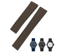 IRFKR Correa de reloj de silicona y goma de 20mm y 22mm compatible con Tag Heuer CARRERA AQUARACER 300 WAY201A WAY211C, accesorios para reloj(Brown Without Buckle,21mm)