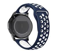 IRFKR Correa de reloj para Galaxy Watch 3, 20mm, 22mm, 45mm/42mm/Active-2 Gear S3 Frontier, pulsera de silicona para Huawei GT/2/2e, 46mm(Bule-white,20mm watch band)