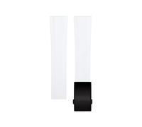 IRFKR Correas de correa de reloj Fluororubber de 20mm para COROS PACE 2, Correa deportiva de Fluororubber para reloj inteligente COROS APEX de 42mm(White Black Buckle,18mm)