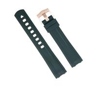 IRFKR Para correa Omega Seamaster 300, pulsera de reloj de buceo, hebilla de Pin, 20mm, extremo curvado, calidad FKM, caucho fluorado, nuevas correas de reloj(Dark green)