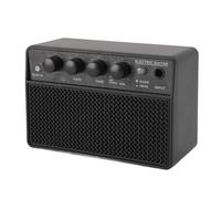 Irfora Amplificador de bajo 10W con Subwoofer para Guitarra, Amplificador Recargable Portátil con Interfaz USB C, Tiempo de Uso de 4 Horas, Gato de 6.35 Mm, Negro en Vivo Al Aire Libre