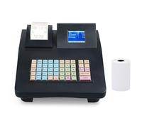 Irfora Caja registradora electrónica con 48 Teclas Pantalla Dual Programa Simple Gran acidad con Soporte para Impresora térmica de 58 mm Puerto RS232/USB Adecuado para pequeñas Empresas Restaurante