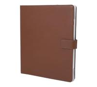 Irfora Carpeta de Música A4 3 Anillo de Piano Binder Universal con Números de Página, Cubierta de Cuero PU, 30 Hojas 60 Páginas, Material de PVC, Bolsa de Almacenamiento Triangular, (Marrón)