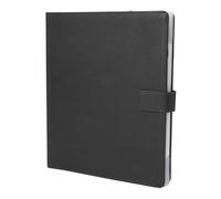 Irfora Carpeta de Música A4 3 Anillo de Piano Binder Universal con Números de Página, Cubierta de Cuero PU, 30 Hojas 60 Páginas, Material de PVC, Bolsa de Almacenamiento Triangular, (Negro)