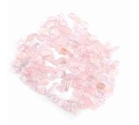 Irfora Chips de Piedra de Cristal de Cuarzo, Piezas Irregulares Naturales Trituradas, Bolsa de 3.53 Oz Blanco Rosa Morado, Altar, Pecera, Decoración de Maceta, Adornos Desmagnetizados (Rosa)