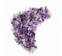 Irfora Chips de Piedra de Cristal de Cuarzo, Piezas Irregulares Naturales Trituradas, Bolsa de 3.53 Oz Blanco Rosa Morado, Altar, Pecera, Decoración de Maceta, Adornos Desmagnetizados (Amatista)