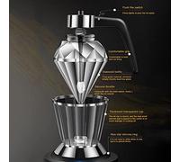 Irfora Dispensador de Miel de Vidrio en Forma de Diamante con Diseño sin Goteo, de Alimentación por Gravedad, Capacidad de 200 Ml, Vidrio+PP+acero Inoxidable, Tarro (Bote de aceite de diamante de