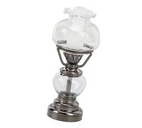 Irfora Lámpara de Candelabro Vintage en Miniatura para Casa de Muñecas para una Decoración Exquisita en Escala 1/12 Sala Estar, Dormitorio y Más (Negro)