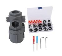 Irfora Llave de Grifo de Acero de Aleación con 16 Anillos de Calambres, Kit de Accesorios de Reparación de 86 Piezas, Rotación de 360 Grados, Portátil y Compacto, bajo Fontanero,