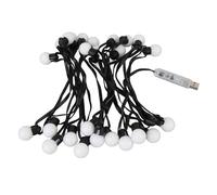 Irfora Luz de Cadena LED RGB, 25 Bombillas LED Dimmables, Control Remoto y de Aplicaciones, IP65 Impermeable, 16.4 Pies, con Sensor de Sonido, para Patio Trasero de Fiesta,