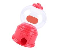 Irfora Mini Máquina de Dulces de Plástico para Niños, Operación Giro Divertido, Dispensador Portátil Bolas Goma para Regalo Guardería (Rojo)