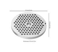 Irfora Picadora de Carne, Placa Trituradora de Acero Al Carbono, Fácil de Instalar y Limpiar, Apta para Lavavajillas, Acabado Ecológico, Muele Carne Rápidamente, 2,5 X 2,5 X (Agujero redondo pequeño