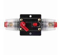 Irfora Portafusibles de 100 A, Portafusibles de Reinicio de Disyuntor Impermeable para Barco de Automóvil, con Carcasa de Aleación y Botón de Reinicio, Resistente Al Agua de Alta (80A)