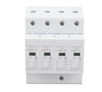 Irfora Protector contra Sobretensiones Doméstico, Dispositivo Pararrayos de Riel DIN 4P 40KA, Protección contra Truenos, con Carcasa Retardante de Llama, Conjunto Extraíble y