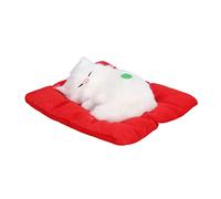 Irfora Simulación de Gatito Durmiendo, Juguete Interactivo, Gato Falso con Sonido de Ronroneo para Personas Mayores y Niños, Juguete Gato Peluche (Carbón Activado Todo Blanco.)