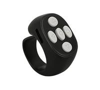 Irfora Smart Ring Controller, 5.3 Control Remoto Inalámbrico Page Turner para Libro Electrónico con Obturador Remoto Botón Selfie, Material ABS, 4 Meses de Tiempo de Espera, Alta (Negra)