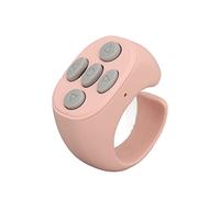 Irfora Smart Ring Controller, 5.3 Control Remoto Inalámbrico Page Turner para Libro Electrónico con Obturador Remoto Botón Selfie, Material ABS, 4 Meses de Tiempo de Espera, Alta (Rosa)