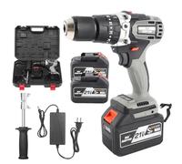 Irfora Taladro Atornillador Inalámbrico de 21 V, Torsión Máxima de 200 Nm, Portabrocas sin Llave para Perforación Eléctrica y Atornillado Alta (Gris oscura)