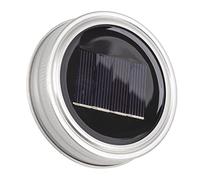 Irfora Tapa de Frasco de Vidrio Tipo Mason con Luces Solares LED, Luz