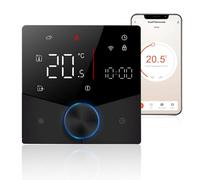 Irfora Termostato inteligente WiFi, control por voz, control de temperatura digital, semanal, termostato digital con botón inteligente con color de luz regulable para calefacción eléctrica, compatible