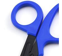 Irfora Tijeras para Vendajes de Acero Inoxidable, Fáciles de Limpiar y Usar con Hoja Dentada Afilada, Tijeras para Lona, para Cortar Gasa, Vendajes y Lana (Azul)