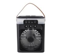 Irfora Ventilador de Nebulización Portátil con Función de Aromaterapia para Uso Doméstico y Oficina, Ventilador Refrigeración Escritorio USB Compacto con Tanque Agua 400ml (Negra)