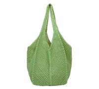 IRGVJIFR Bolso de Tejido Bolso de mano ganchillo for mujer, bolso punto moda, hombro tejido gran capacidad(Green)