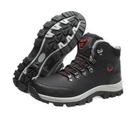 IRGVJIFR Botas de Nieve Hombre Zapatillas altas impermeables, botas de escalada felpa cálidas, zapatos montañismo multifuncionales for ocio Para hacer senderismo(Black,39)