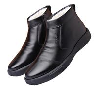 IRGVJIFR Botas de Nieve Hombre Zapatos formales de algodón for negocios invierno, botas casuales cuero grueso Para hacer senderismo(40)