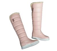 IRGVJIFR Botas de Nieve Mujer Botas de nieve blancas y rosas cálidas for Mujer, zapatos tacón bajo hasta la rodilla, botas largas felpa con plataforma for, color negro Invierno(Pink Slip-on,36)