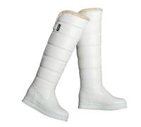 IRGVJIFR Botas de Nieve Mujer Botas de nieve blancas y rosas cálidas for Mujer, zapatos tacón bajo hasta la rodilla, botas largas felpa con plataforma for, color negro Invierno(White Slip-on,40)