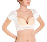 IRGVJIFR Chaleco Antisudor para Axilas Chaleco transpirable que absorbe el sudor for mujer, malla a prueba de, absorbente, adelgazante, lavable, almohadilla algodón for axilas Para el verano(White,L)
