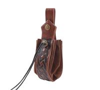 IRGVJIFR Cinturón Medieval 5pcs Renaissance Accessories Medieval Embossed PU Leather Belt Waist Bag Hanging Strap Halloween Para juegos de rol(Color 02)