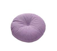 IRGVJIFR Cojín de Meditación Cojín de Lino for futón Silla, Tela Gruesa, for Ventana salediza, balcón, Tatami Simple Color sólido Interior(Color 2,Diameter 45CM)