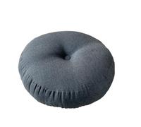 IRGVJIFR Cojín de Meditación Cojín de Lino for Silla Oficina, Simple y Grueso, for meditación sedentarismo Interior(Dark Grey,Diameter 45CM)