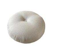 IRGVJIFR Cojín de Meditación Cojín de Lino for Silla Oficina, Simple y Grueso, for meditación sedentarismo Interior(Beige,Diameter 45CM)