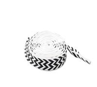 IRGVJIFR Cordones para Zapatos Cordones planos for zapatillas deportivas, 1 par, ancho 1,5 cm/2 cm/3 cm, largo 120/140/160 cm, accesorios for zapatos.(White black,120cm)