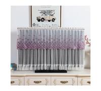 IRGVJIFR Funda para TV Cubiertas de TV con encaje colgante, polvo Vertical, superficie curva plana, protección Monitor, decoración moderna for sala estar Para la sala de estar(12,92x55cm)