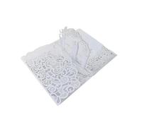 IRGVJIFR Invitaciones Boda 25 tarjetas de invitación boda cortadas con láser, 3D, plegables, encaje for novios, suministros for recuerdos bodas Para fiestas(Only White Cover)